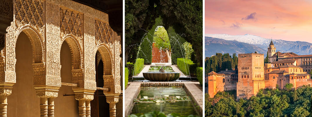 Magiske Alhambra i Granada, Andalusien, Spanien